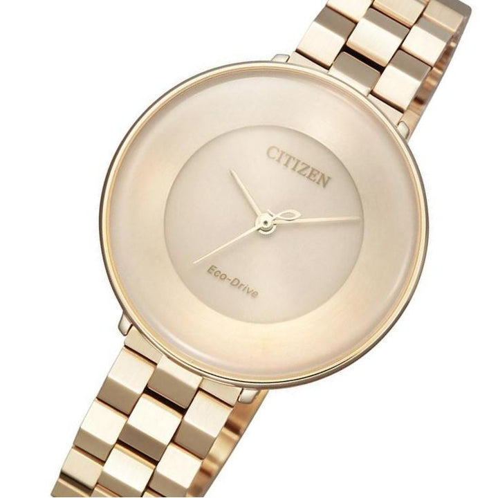 Citizen Ladies Rose Gold Eco-Drive Stainless Steel Watch - EM0603-89X