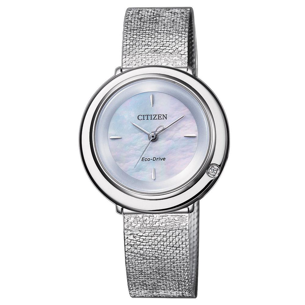 Citizen Ladies Citizen L Diamond Eco-Drive Stainless Steel Watch - EM0640-82D
