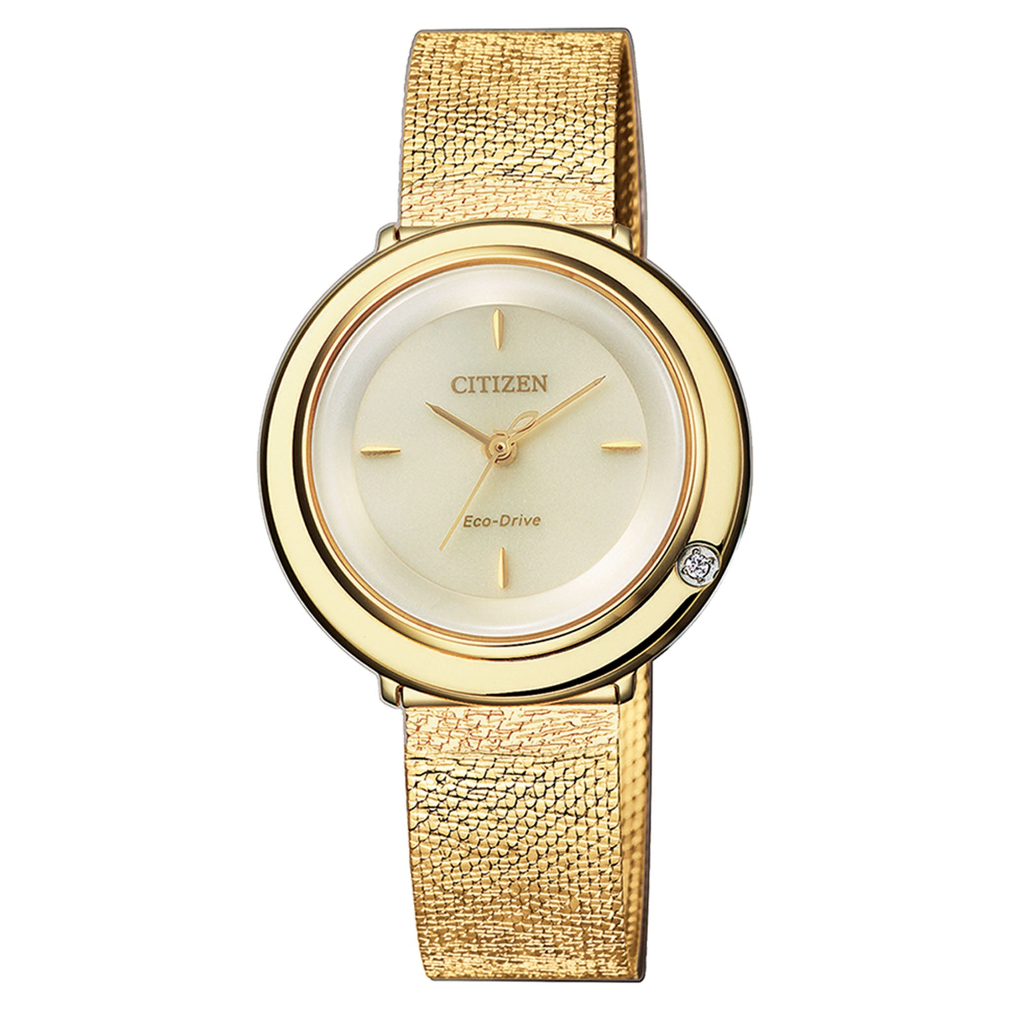 Citizen Gold Mesh Eco-Drive Women's Watch - EM0642-87P