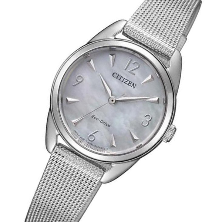 Citizen Stainless Steel Mesh Ladies Solar Watch - EM0681-85D
