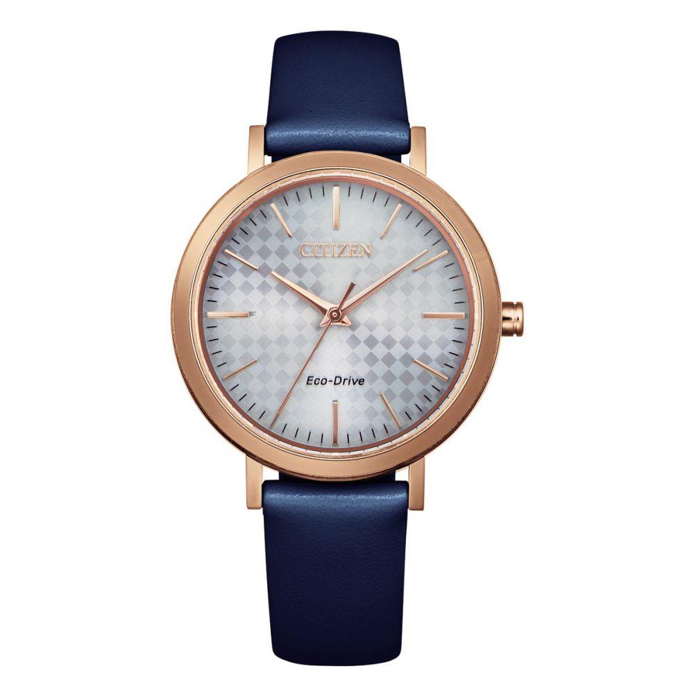 Citizen Blue Leather Ladies Solar Watch - EM0763-07A