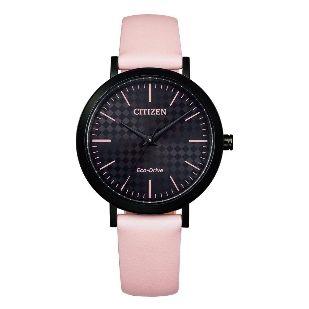 Citizen Pink Leather Ladies Solar Watch - EM0765-01E