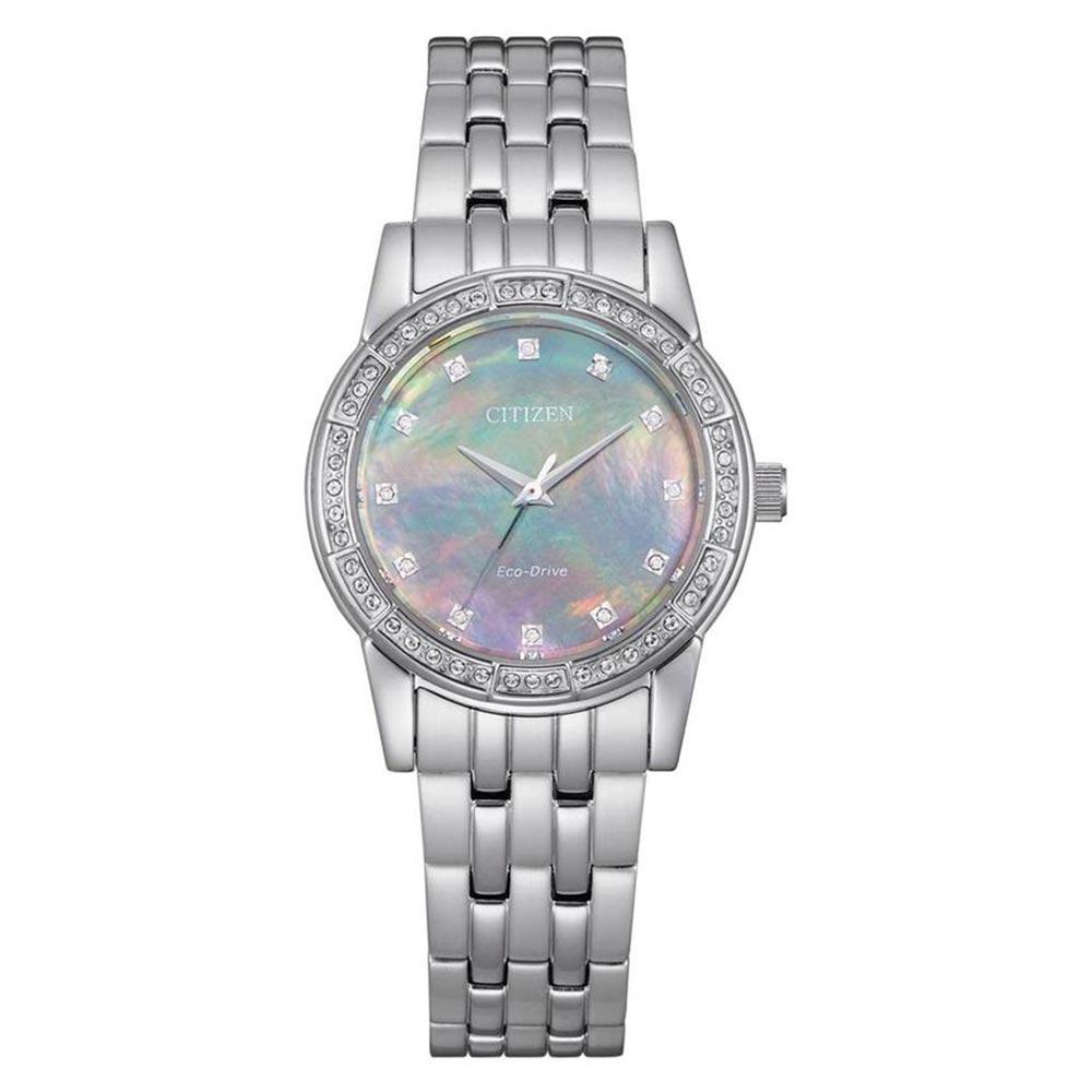 Citizen Stainless Steel with Swarovski Crystals Eco-Drive Women's Watch - EM0770-52Y