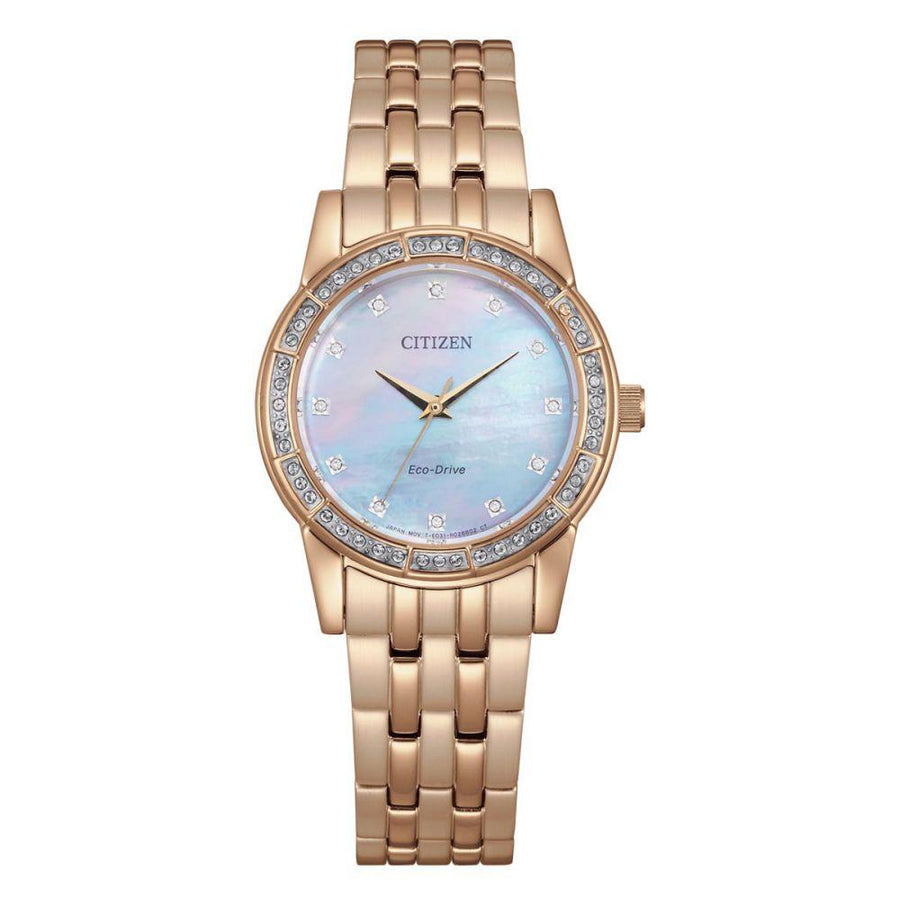 Citizen Rose Gold Steel Ladies Solar Watch - EM0773-54D