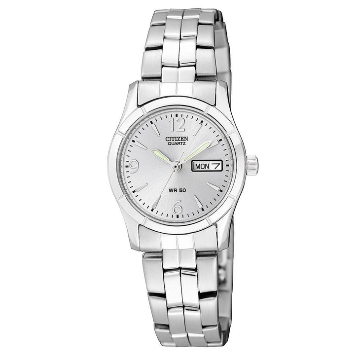 Citizen Ladies White & Silver Stainless Steel Quartz Watch - EQ0540-57A
