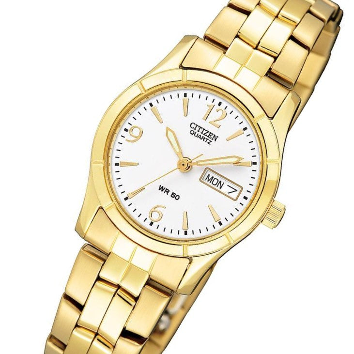 Citizen Ladies Gold Stainless Steel Quartz Watch - EQ0542-51A