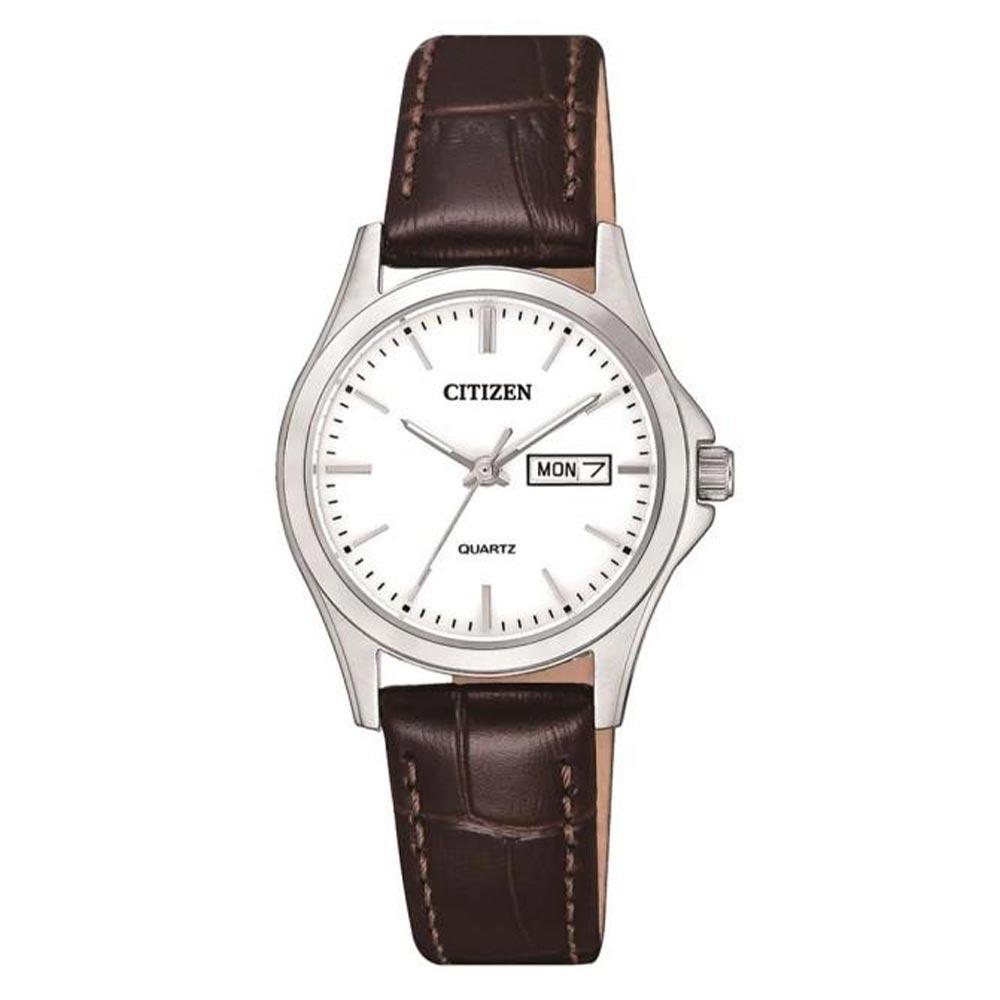 Citizen Classic Brown Leather Ladies Watch - Eq0591-21A