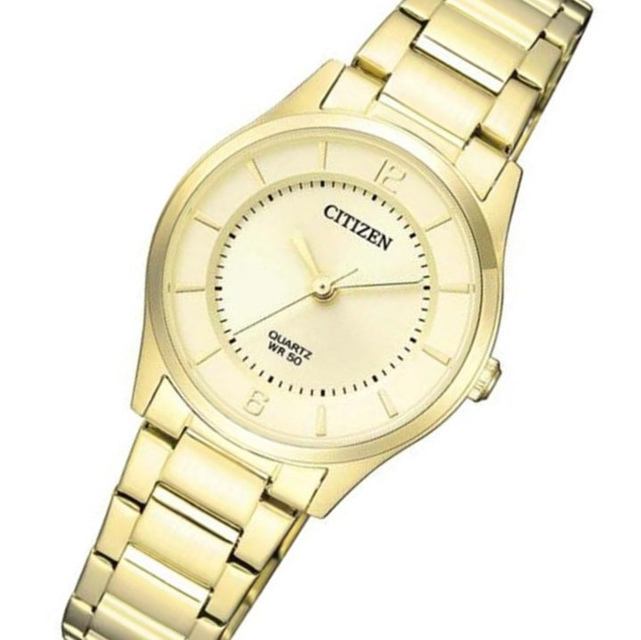 Citizen Gold Steel Quartz Women's Watch - ER0203-85P