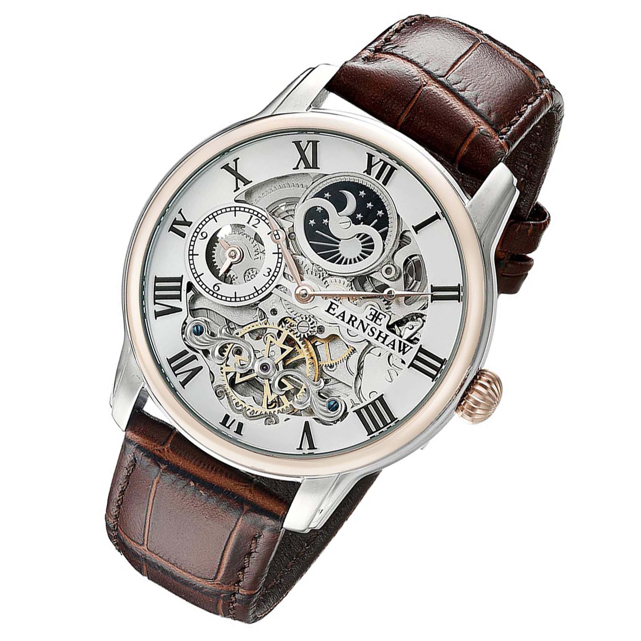 Earnshaw Longitude Leather Automatic Mens Watch - ES-8006-03