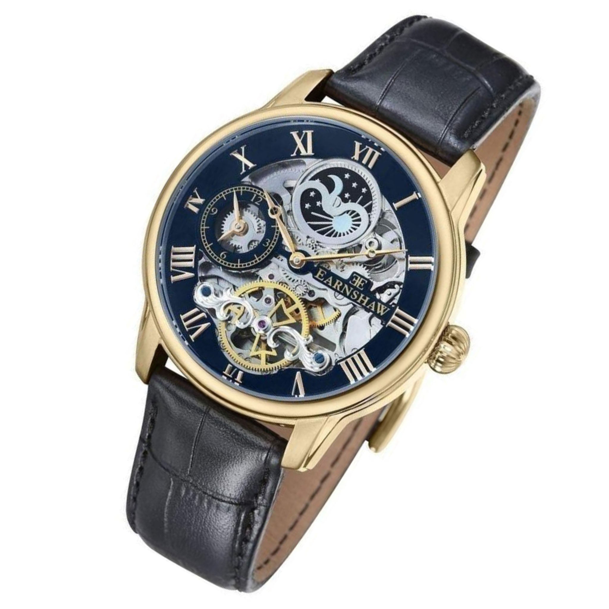 Earnshaw Longitude Leather Automatic Mens Watch - ES-8006-05