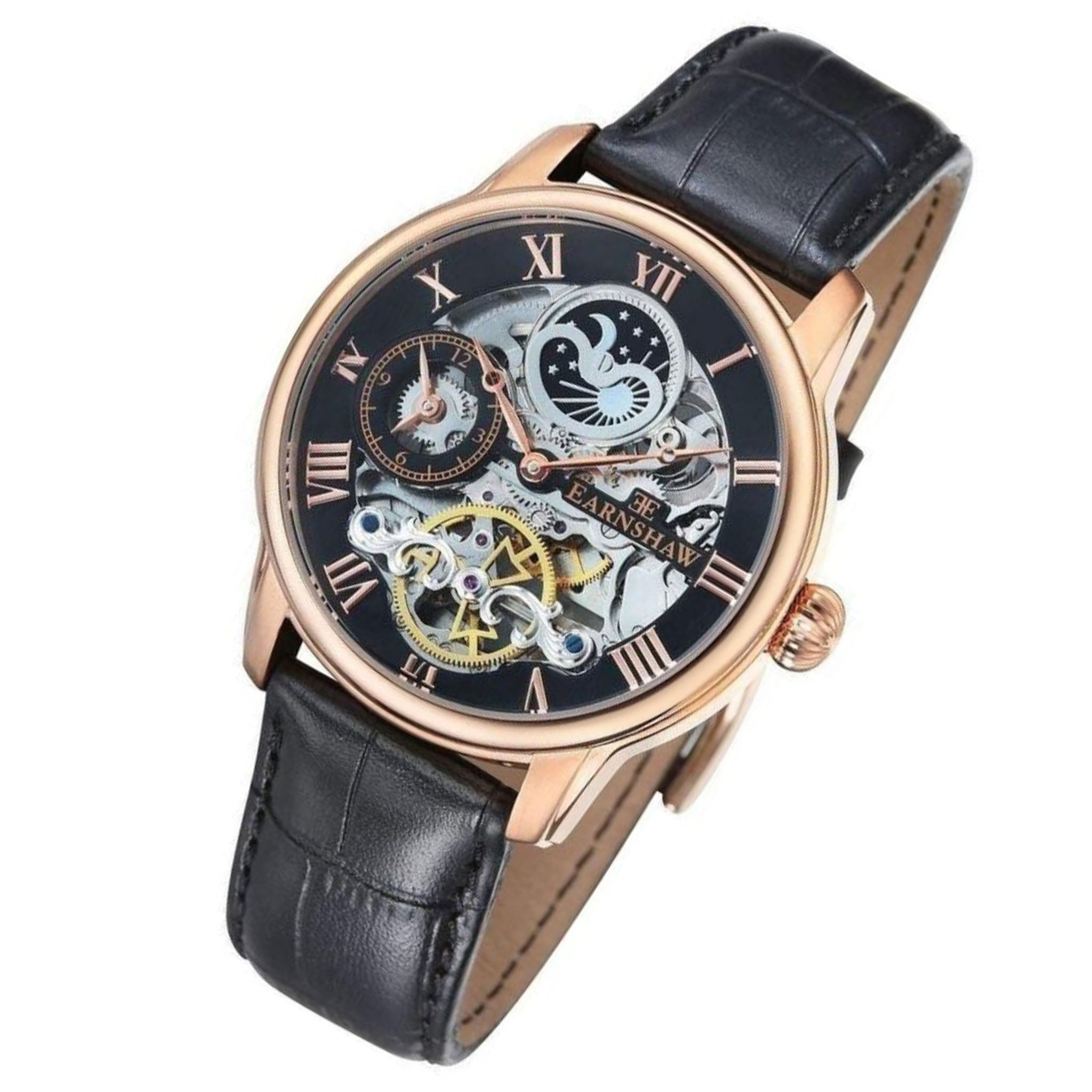 Earnshaw Longitude Leather Automatic Mens Watch - ES-8006-07