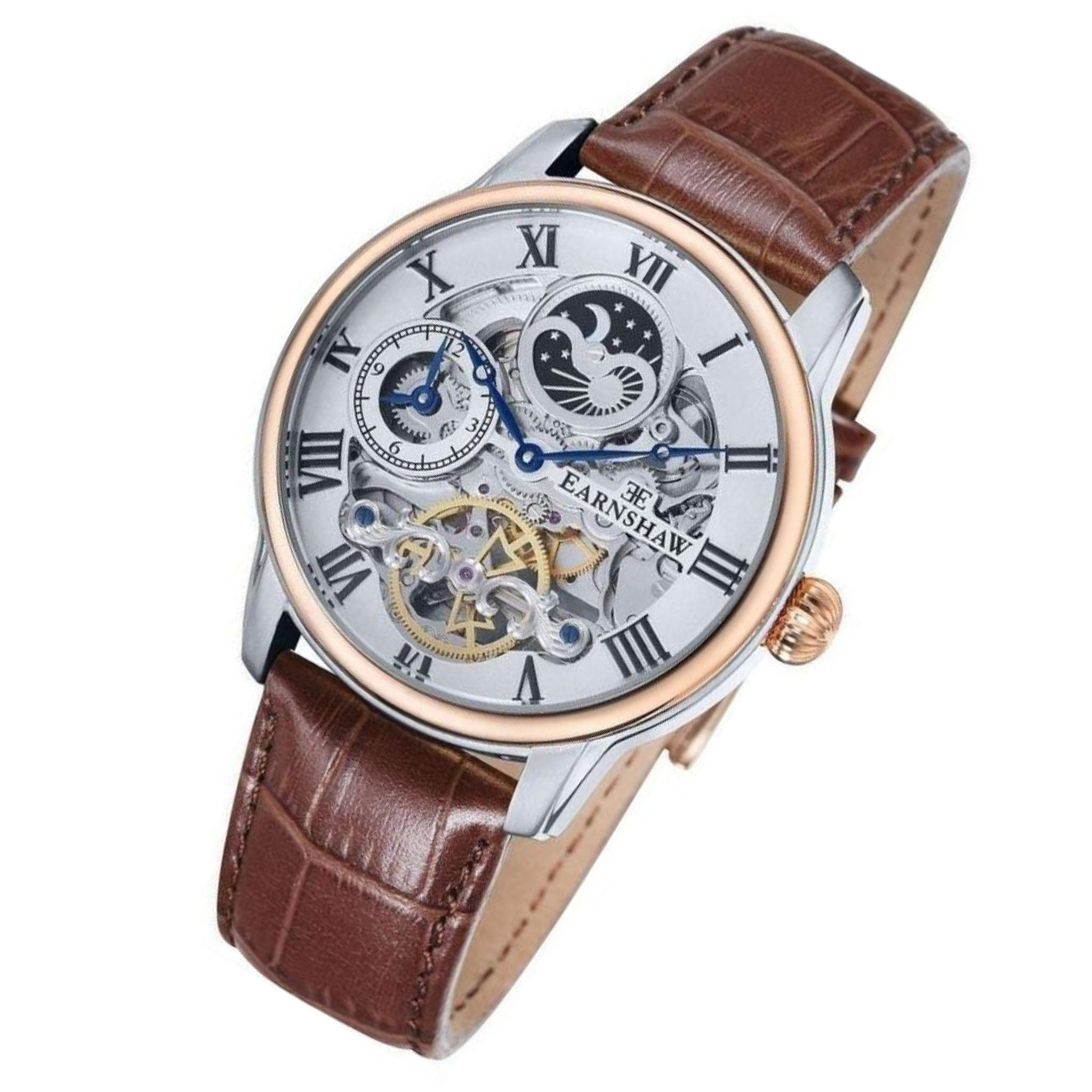 Earnshaw Longitude Automatic Leather Mens Watch - ES-8006-08
