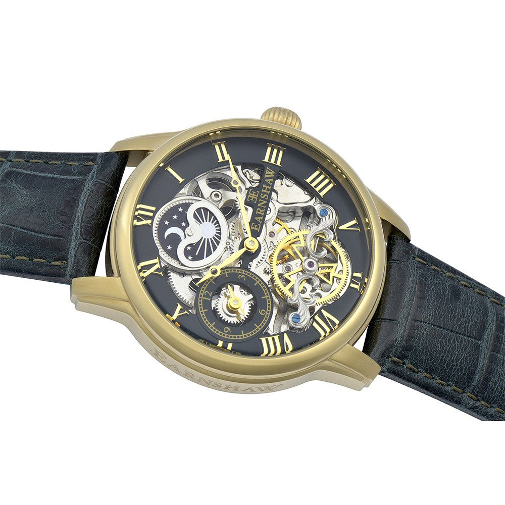 Earnshaw Longitude Midnight Green Automatic Skeleton Men's Watch - ES-8006-09