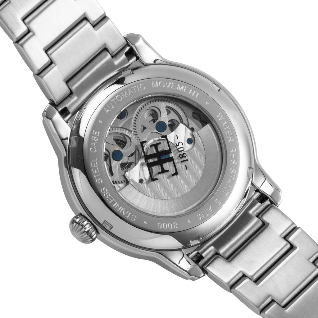 Earnshaw Stainless Steel Black Dial Automatic Men's Watch - ES-8006-11