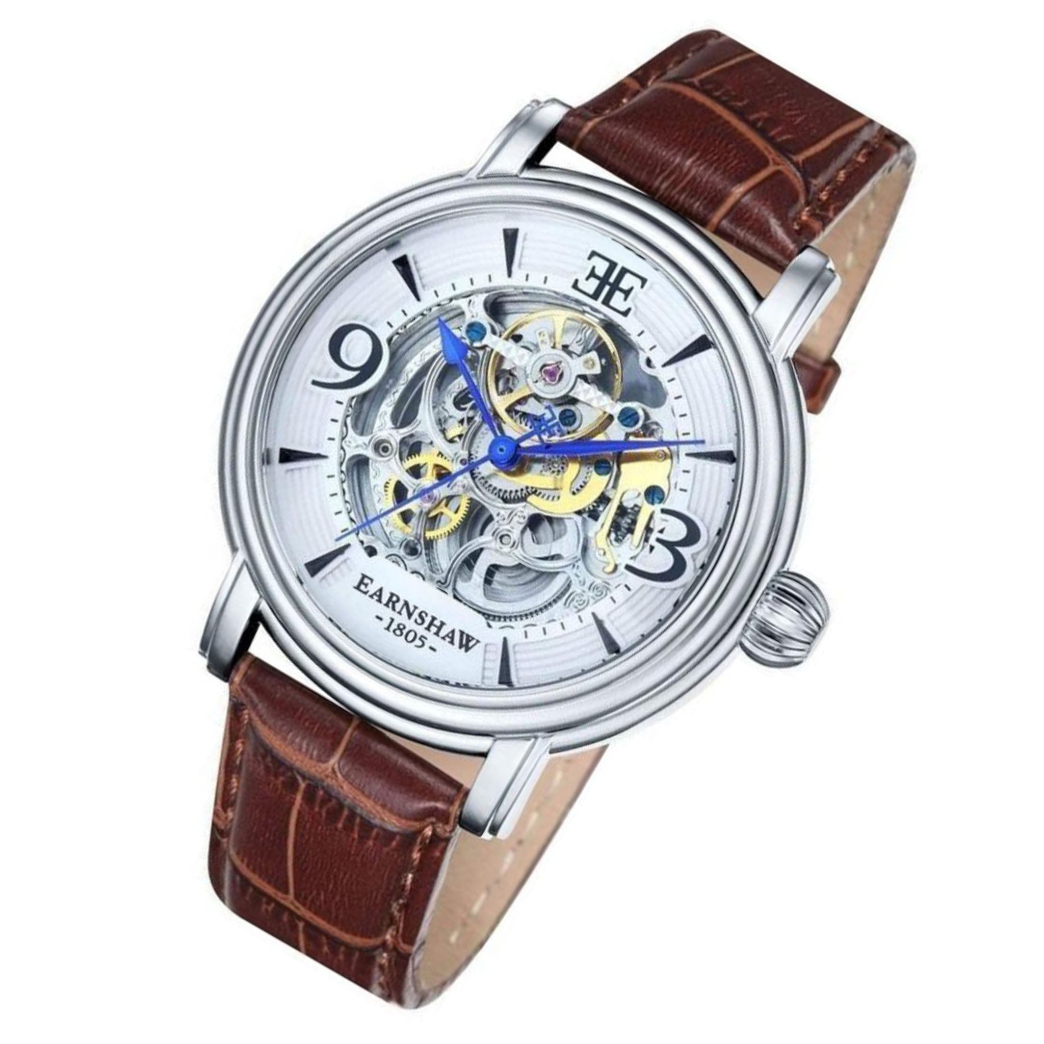 Earnshaw LONGCASE Automatic Leather Mens Watch - ES-8011-01
