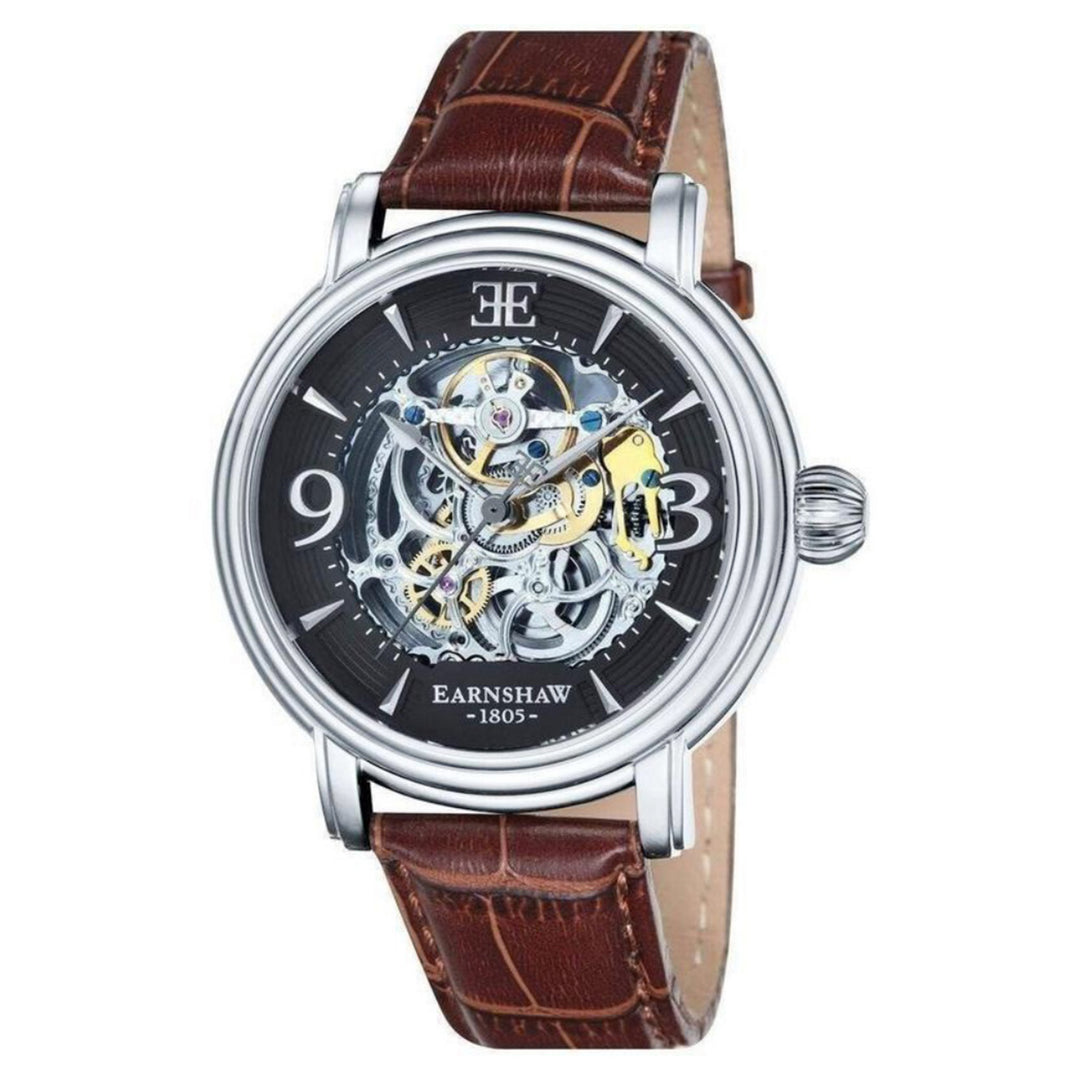 Earnshaw Longcase Men's Automatic Leather Watch - ES-8011-02
