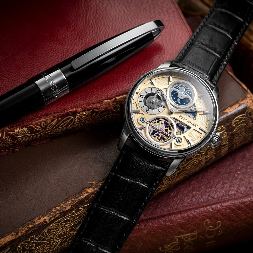 Earnshaw Longitude Hemisphere Sun & Moon Automatic Men's Watch - ES-8087-01