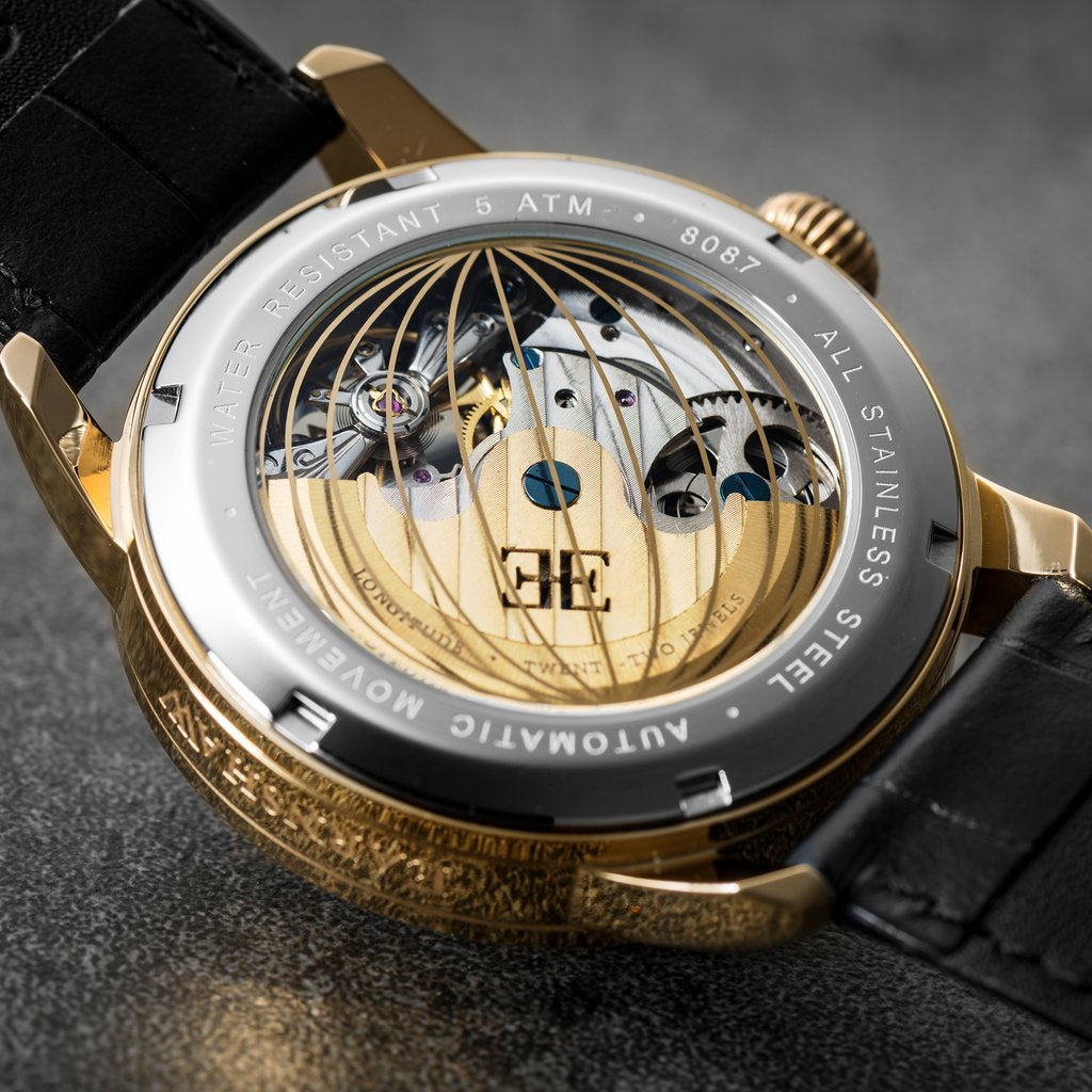 Earnshaw Longitude Hemisphere Sun & Moon Automatic Men's Watch - ES-8087-02