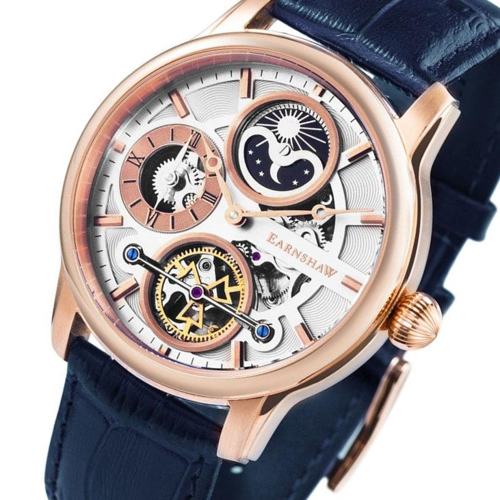 Earnshaw Longitude Hemisphere Sun & Moon Automatic Men's Watch - ES-8087-03