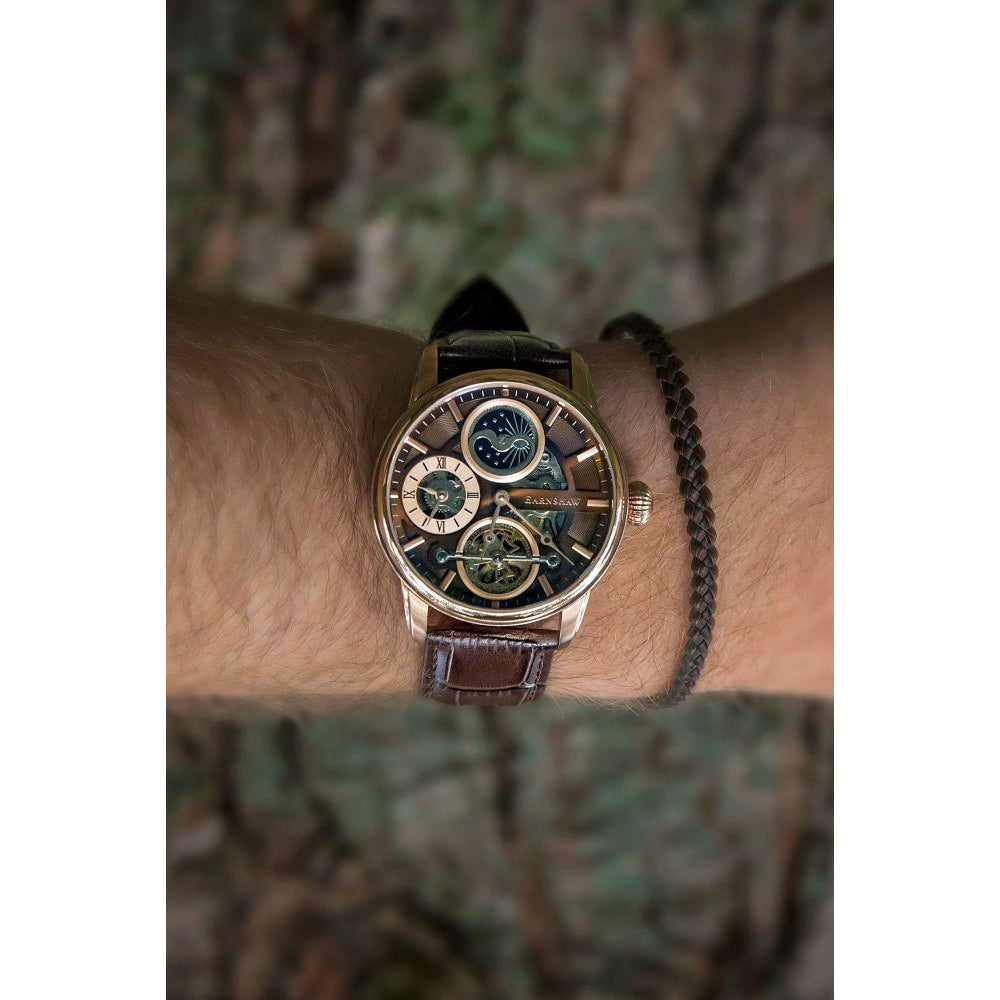 Earnshaw Longitude Hemisphere Sun & Moon Automatic Men's Watch - ES-8087-04