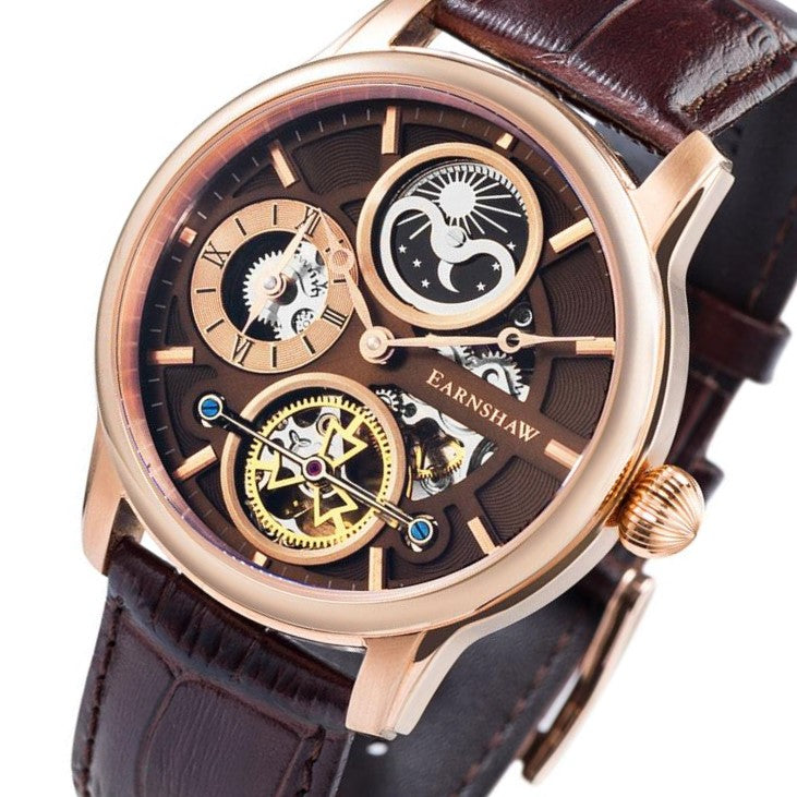 Earnshaw Longitude Hemisphere Sun & Moon Automatic Men's Watch - ES-8087-04