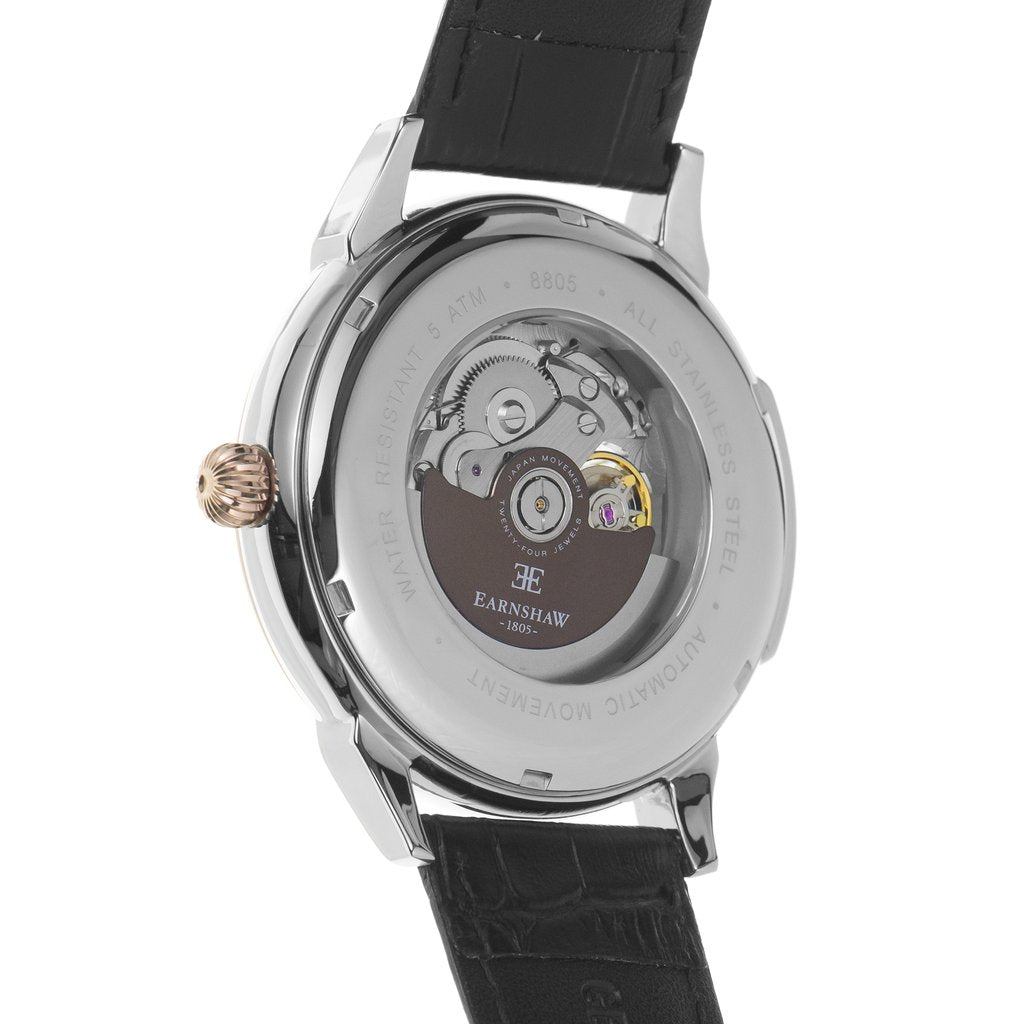 Earnshaw Observatory Automatic Leather Men's Watch - ES-8805-04