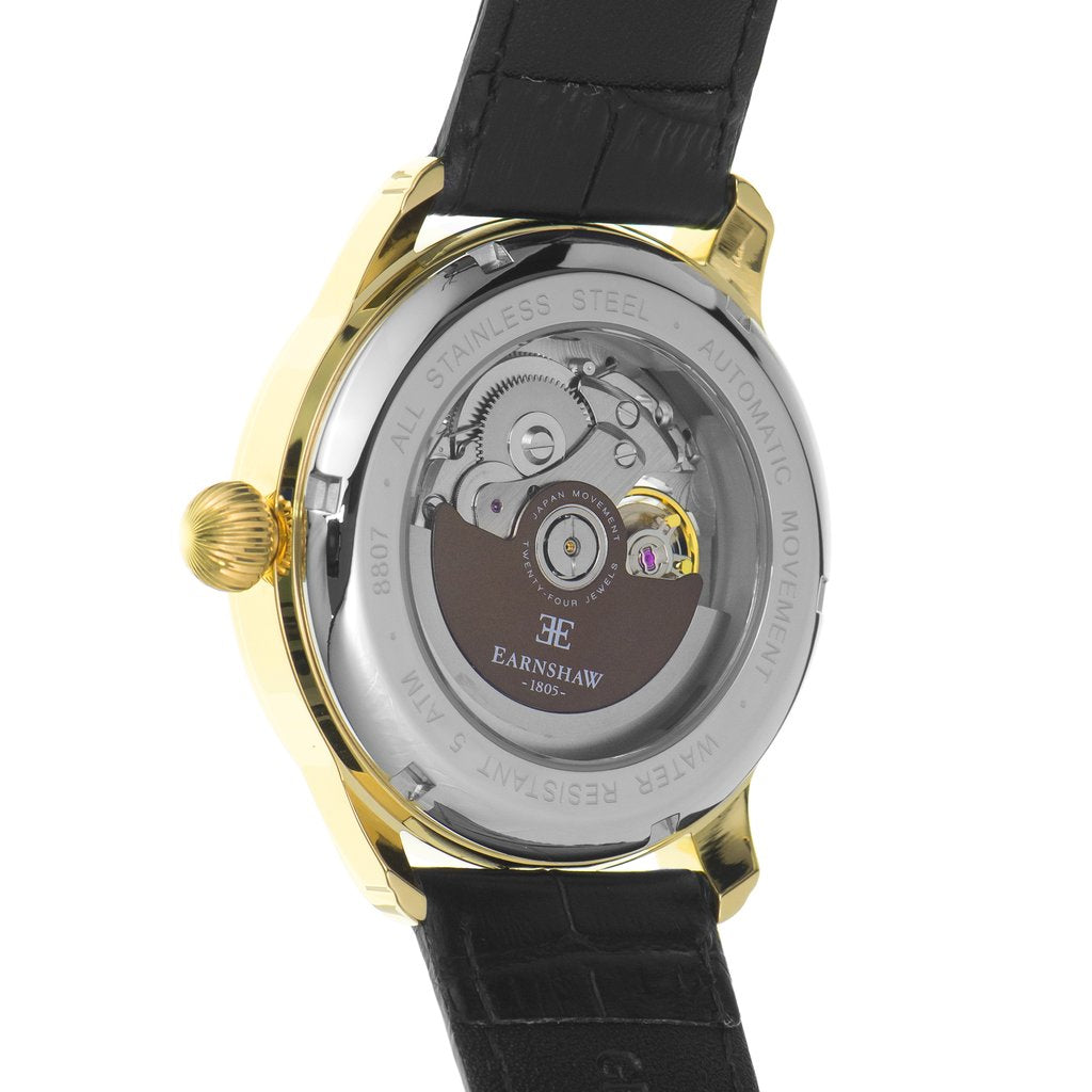 Earnshaw Longitude Automatic Leather Men's Watch - ES-8807-02