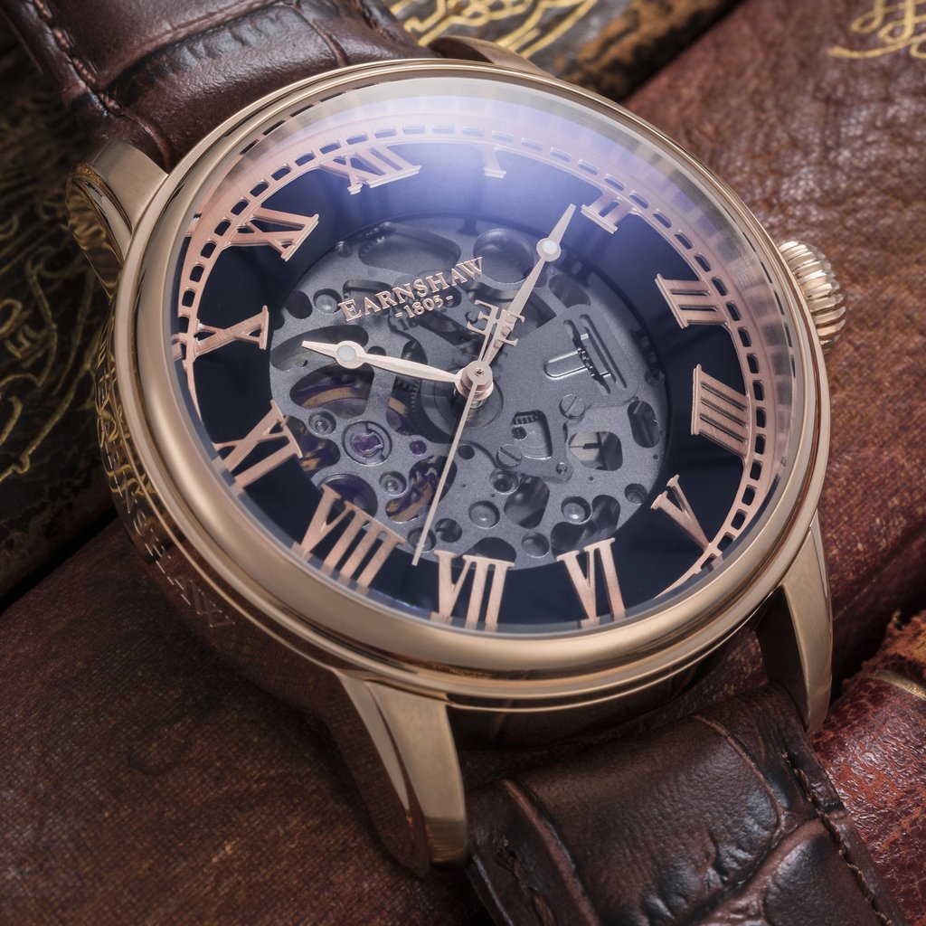 Earnshaw Precisto Longitude Skeleton Men's Watch - ES-8808-02