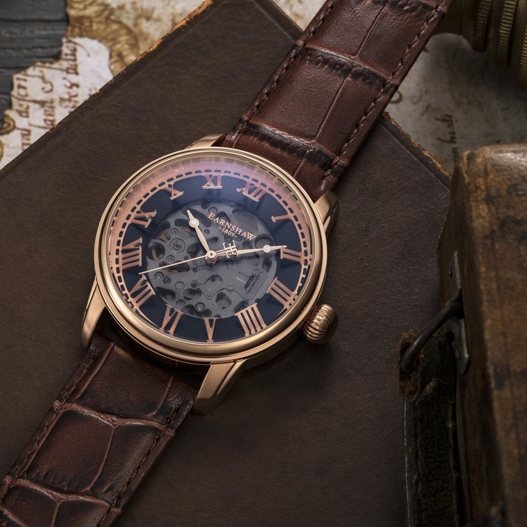 Earnshaw Precisto Longitude Skeleton Men's Watch - ES-8808-02