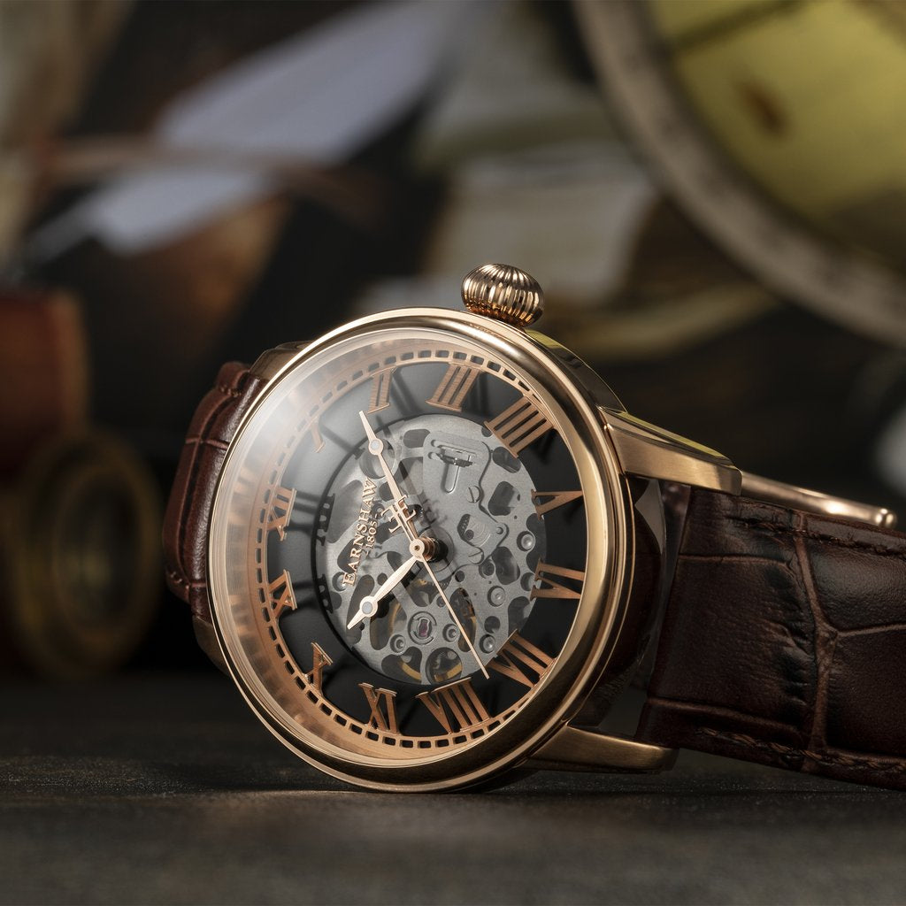 Earnshaw Precisto Longitude Skeleton Men's Watch - ES-8808-02