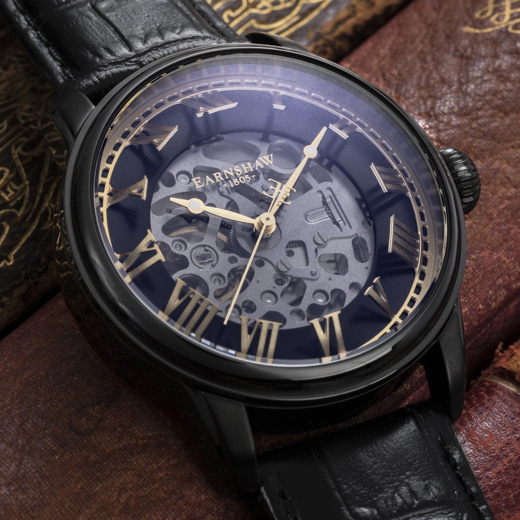 Earnshaw Precisto Longitude Skeleton Men's Watch - ES-8808-03