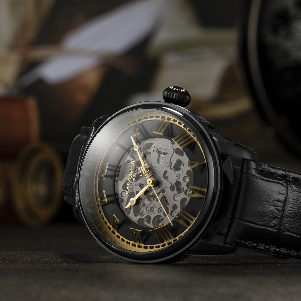 Earnshaw Precisto Longitude Skeleton Men's Watch - ES-8808-03