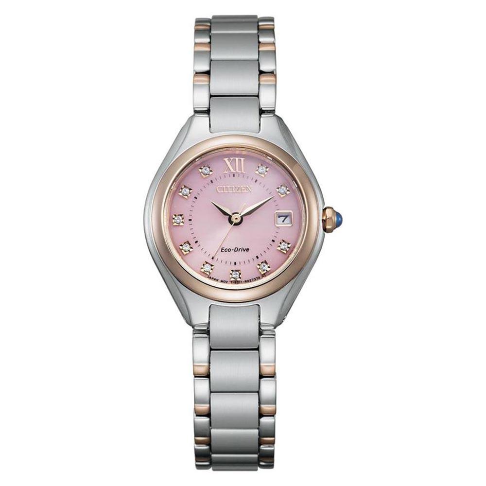 Citizen Two-Tone Steel with Swarovski Crystals Eco-Drive Women's Watch - EW2546-87X