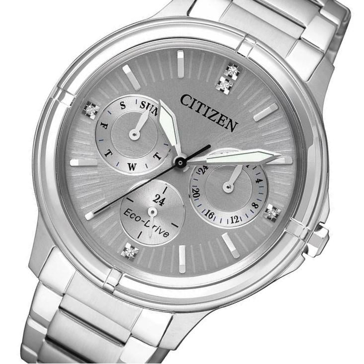 Citizen Ladies Dress Eco-Drive Stainless Steel Multi Function Watch - FD2030-51H