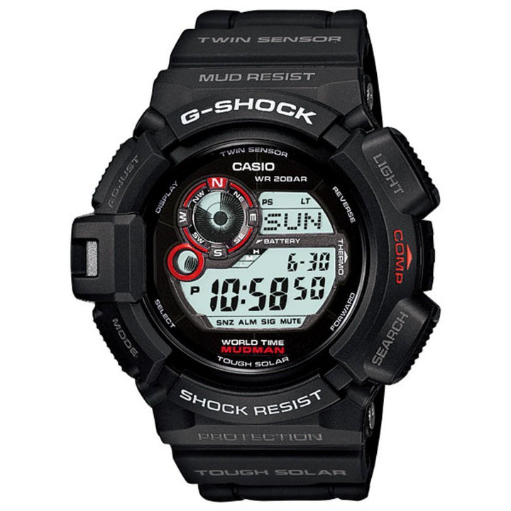 Casio G-Shock Tough Solar Mud Man Black Resin Men's Watch - G9300-1