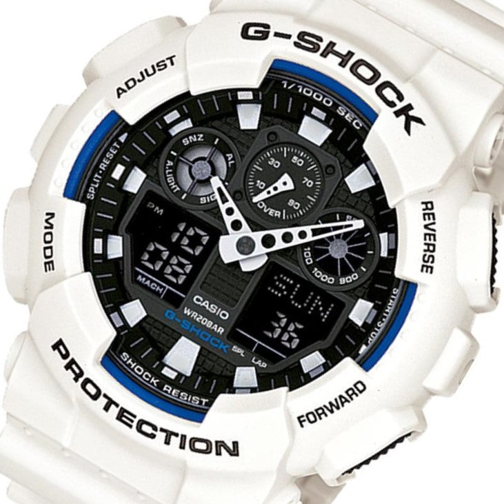 Casio G-SHOCK 55mm Duo Chrono Men's Watch - GA100B-7A