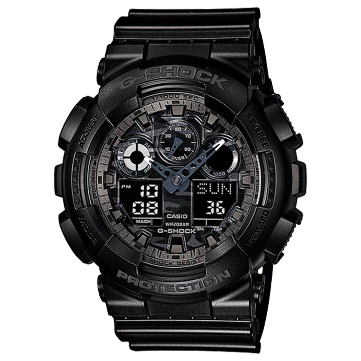 Casio G-SHOCK Black Resin Analog-Digital Men's Watch - GA100CF-1A