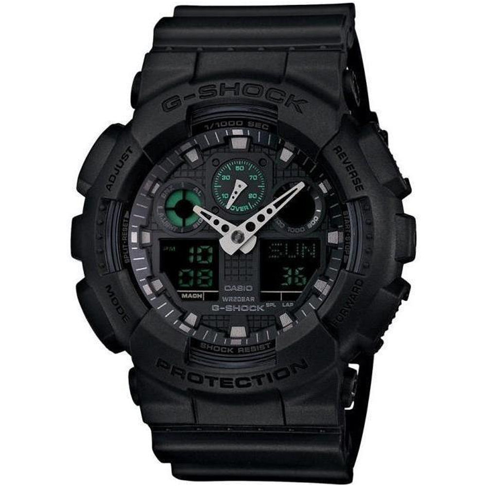 Casio G-SHOCK 55mm Duo Chrono Men's Watch - GA100MB-1A