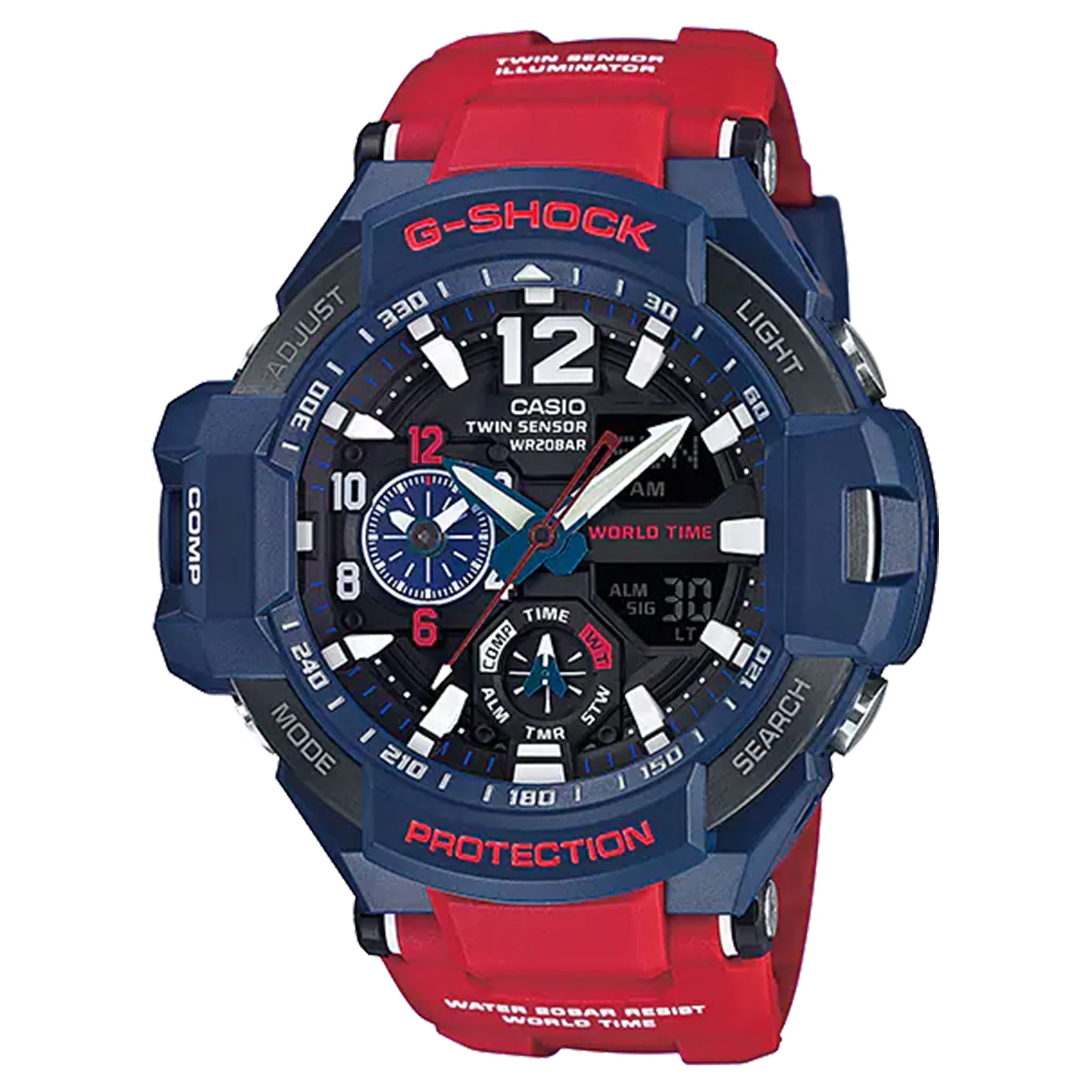 Casio G-SHOCK MASTER OF G GRAVITYMASTER Red Resin Men's Watch - GA1100-2A