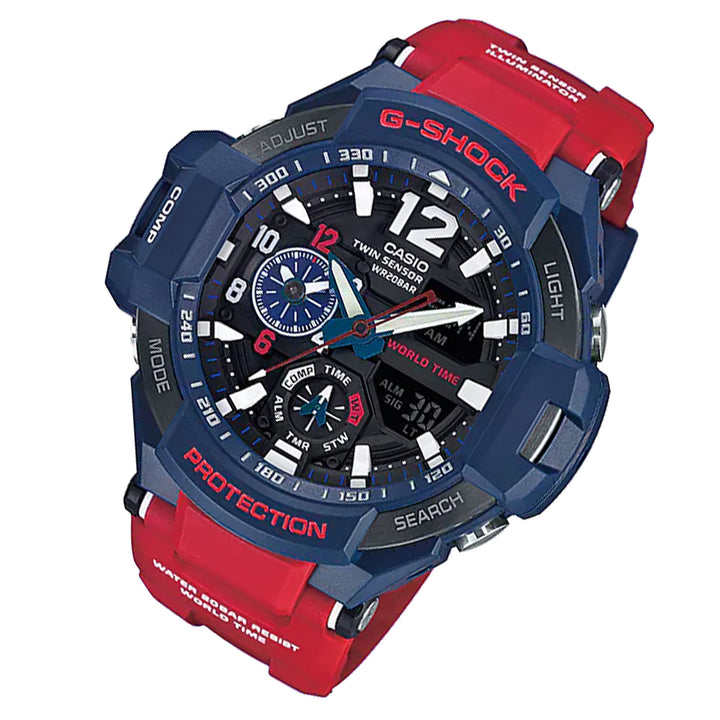 Casio G-SHOCK MASTER OF G GRAVITYMASTER Red Resin Men's Watch - GA1100-2A