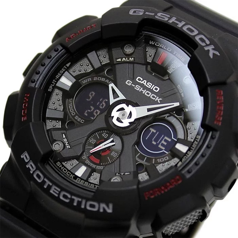 Casio G-SHOCK Duo Chrono Black Digital Men's Watch - GA120-1A