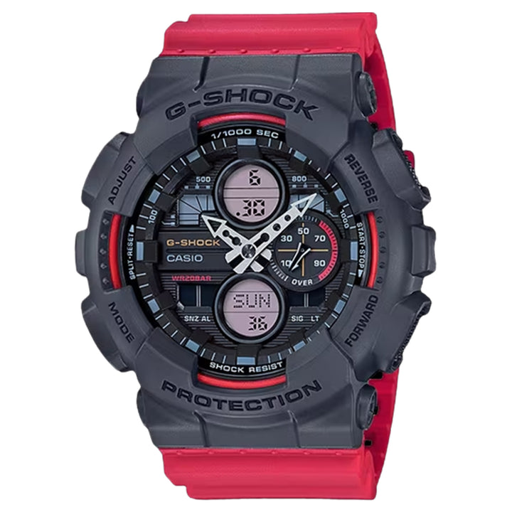 Casio G-SHOCK Red Resin Analogue-Digital Men's Watch - GA140-4A