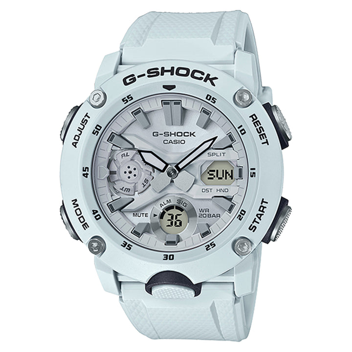 Casio G-SHOCK Carbon Core Resin White Dial Men's Watch - GA2000S-7A