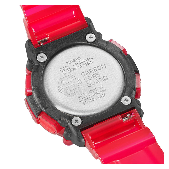 Casio G-SHOCK Red Resin Analogue-Digital Men's Watch - GA2200SKL-4A