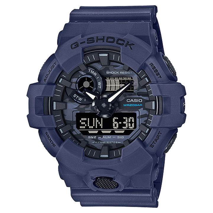 Casio G-SHOCK Blue Resin Analogue-Digital Men's Watch - GA700CA-2A