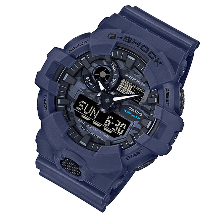Casio G-SHOCK Blue Resin Analogue-Digital Men's Watch - GA700CA-2A