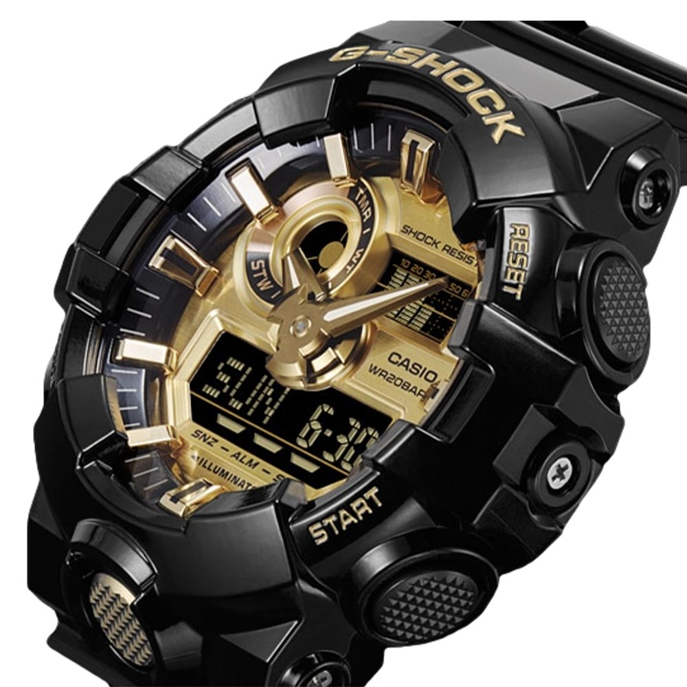 Casio G-SHOCK Black Resin Analog-Digital Men's Watch - GA710GB-1A