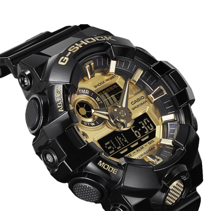 Casio G-SHOCK Black Resin Analog-Digital Men's Watch - GA710GB-1A