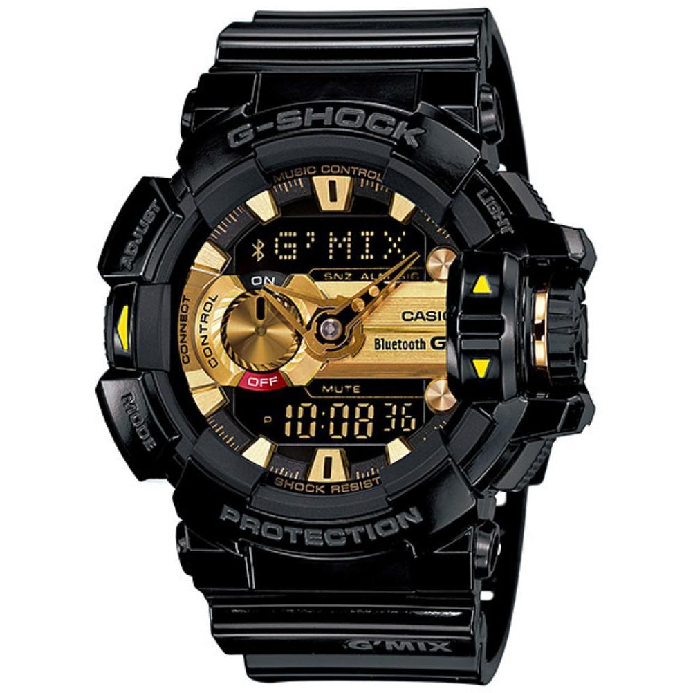 Casio G-Shock Bluetooth G'MIX Black & Gold Men's Watch - GBA400-1A9