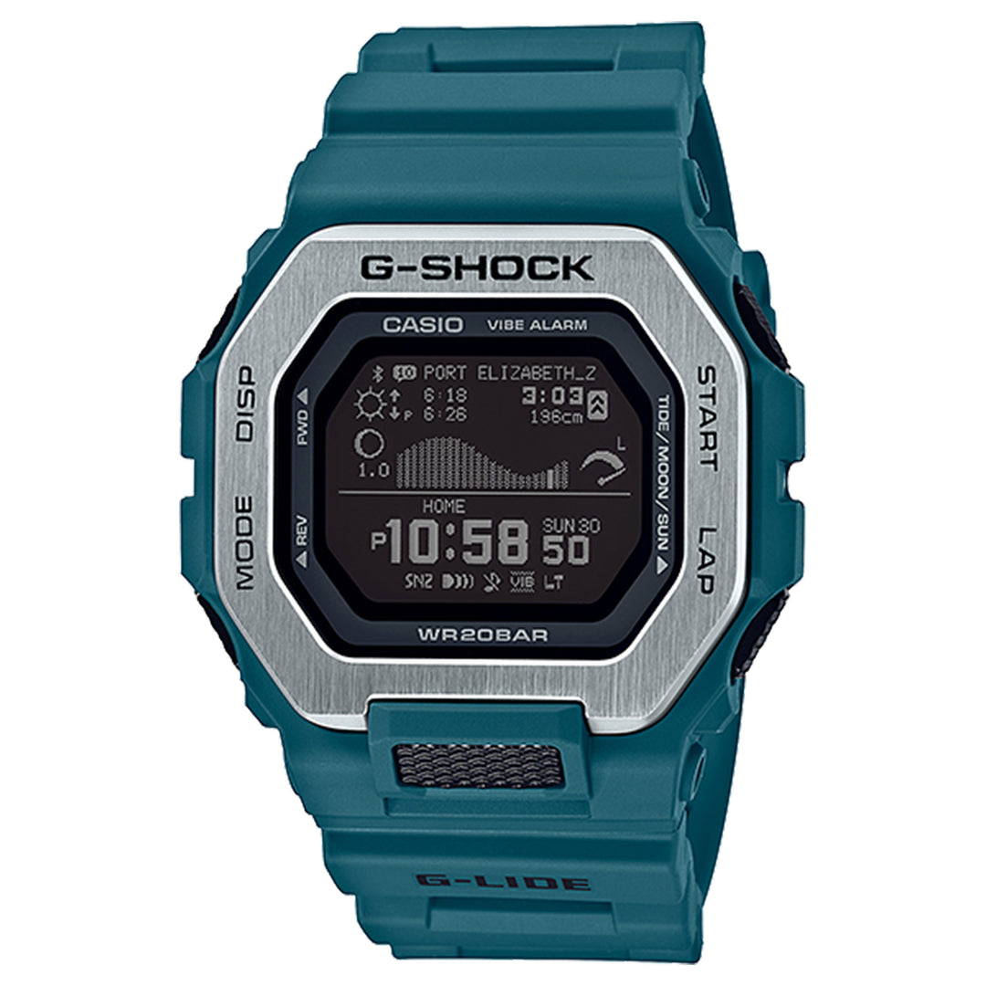 Casio G-SHOCK G-LIDE Blue Resin Black Dial Digital Men's Watch - GBX100-2D
